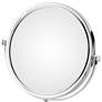 Helix Chrome Black 5X Magnified Round Stand Makeup Mirror