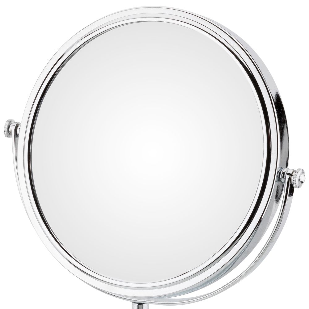 Helix Chrome TwoSided Magnified Freestanding Makeup Mirror 40K23