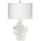 Helix White CeramicTable Lamp