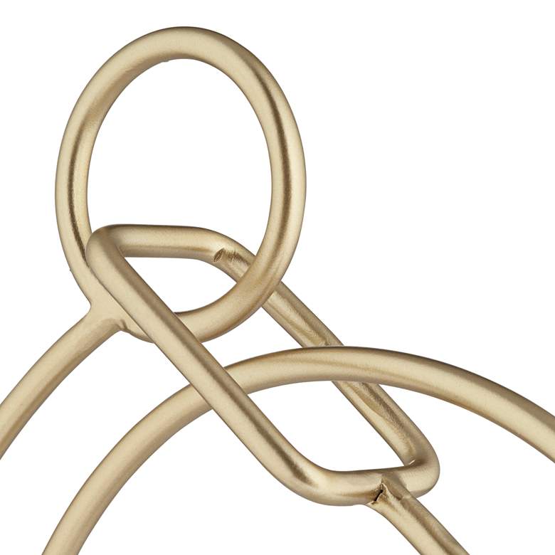 Image 2 Heller 15" High Glossy Gold Metal Abstract Loop Sculpture more views