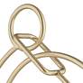 Heller 15" High Glossy Gold Metal Abstract Loop Sculpture