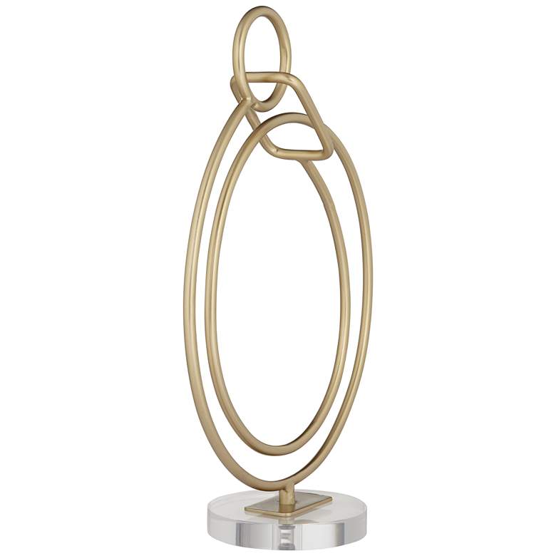 Image 5 Heller 15" High Glossy Gold Metal Abstract Loop Sculpture more views