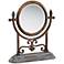 Heller 17" High Distressed Bronze Stand Mirror