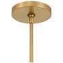 4_Hellia 36"W Legacy Brass 6-Light Chandelier w/ Natural Shade more views