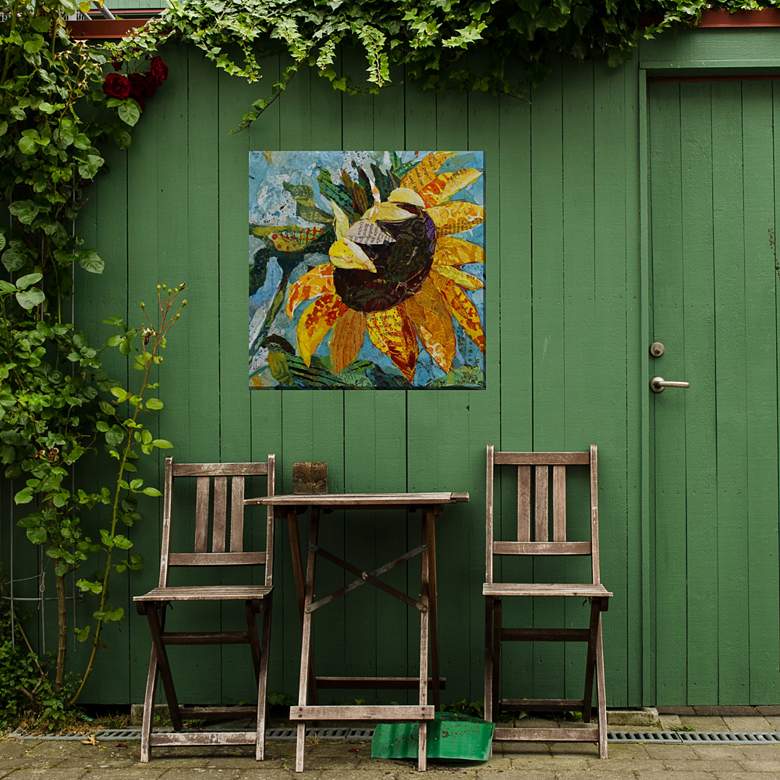 Image 3 Hello Sunshine 24" Square Outdoor Canvas Wall Art more views