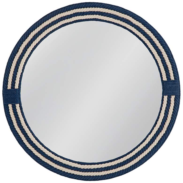 Image 2 Helm 42" x 42" White And Navy Wall Mirror