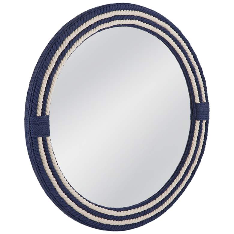 Image 3 Helm 42" x 42" White And Navy Wall Mirror more views