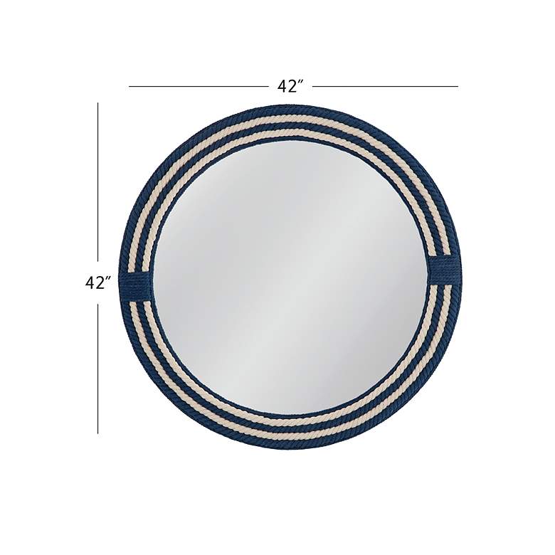 Image 7 Helm 42" x 42" White And Navy Wall Mirror more views