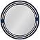 Helm Navy and White 42" x 42" Round Wall Mirror