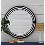 6_Helm Navy and White 42" x 42" Round Wall Mirror more views