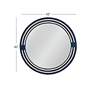 7_Helm Navy and White 42" x 42" Round Wall Mirror more views