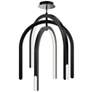 2_Helmet 35.25"H x 30"W 3-Light Pendant in Black more views