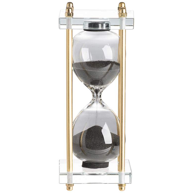 Image 1 Helmond Clear and Gold Hourglass Decorative Accent