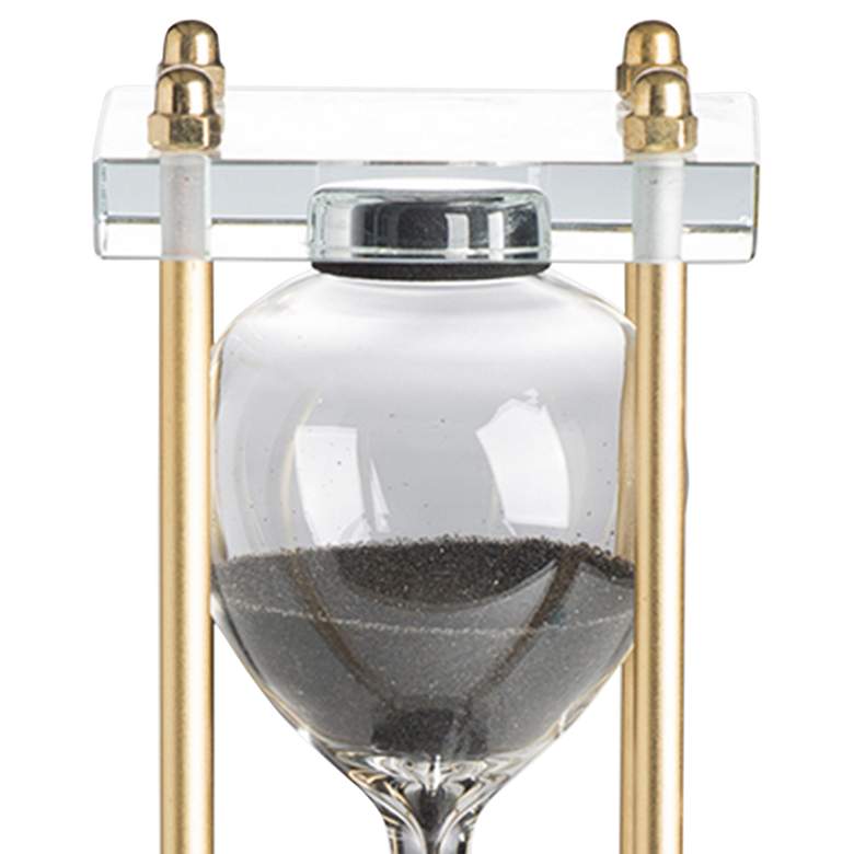Image 2 Helmond Clear and Gold Hourglass Decorative Accent more views