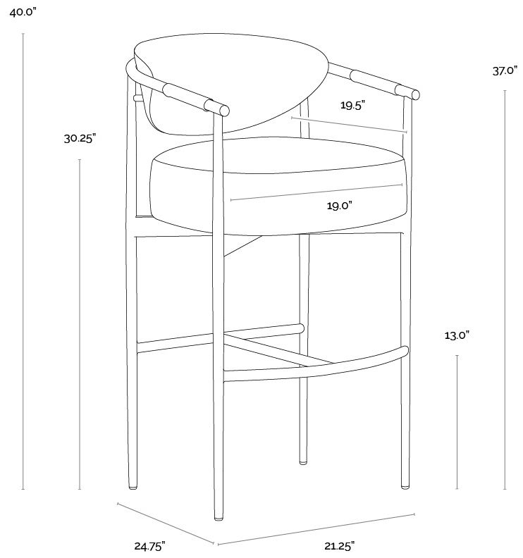 Image 7 Heloise Barstool - Ivanhoe Pine more views