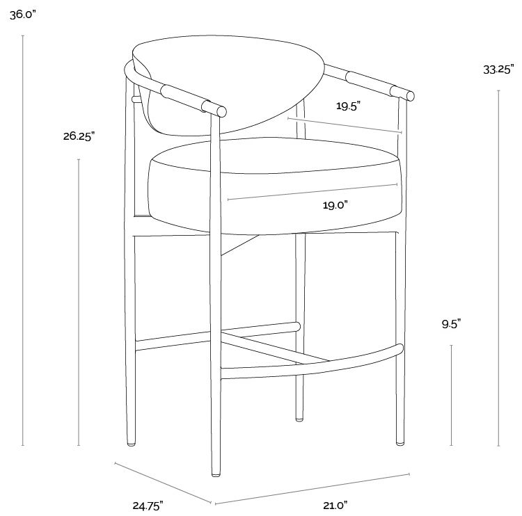 Image 7 Heloise Counter Stool - Ivanhoe Pine more views