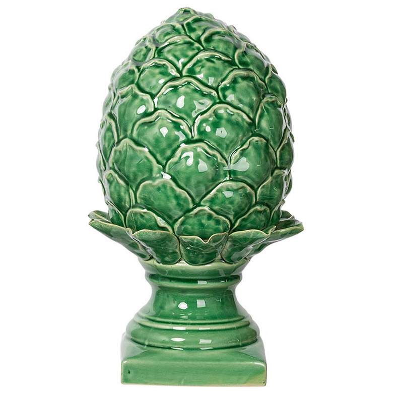 Image 1 Helsa 12.2 inch Blooming Artichoke Vintage Green Accent