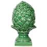 2_Helsa 12 1/4"H Green Blooming Artichoke Ceramic Sculpture