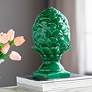 1_Helsa 12 1/4"H Green Blooming Artichoke Ceramic Sculpture