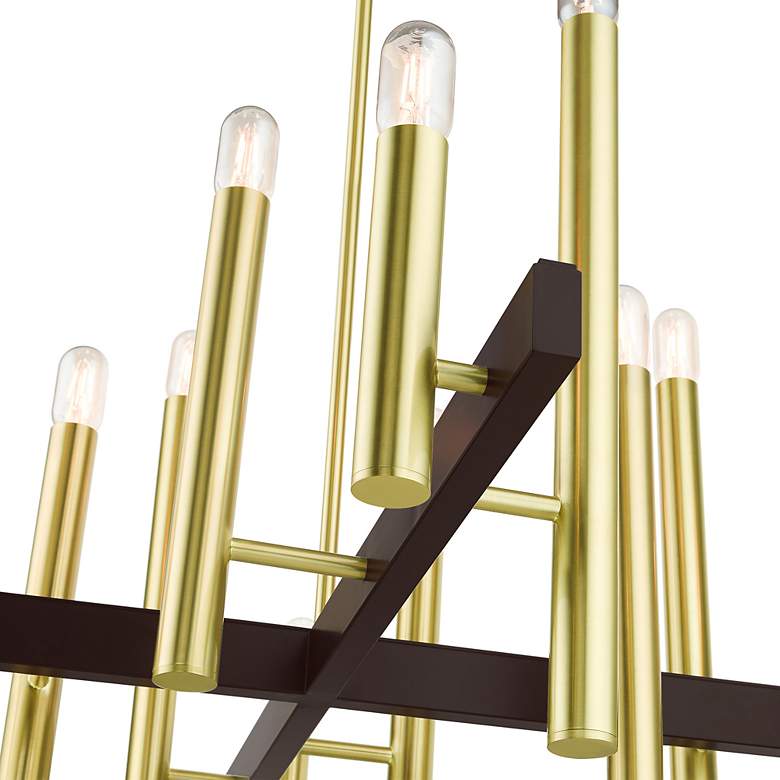 Image 7 Helsinki 12 Light Satin Brass Chandelier more views
