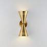 3_Helsinki 14 1/4" High Natural Aged Brass 2-Light Wall Sconce more views