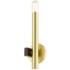 Helsinki 14" High Satin Brass Metal Wall Sconce