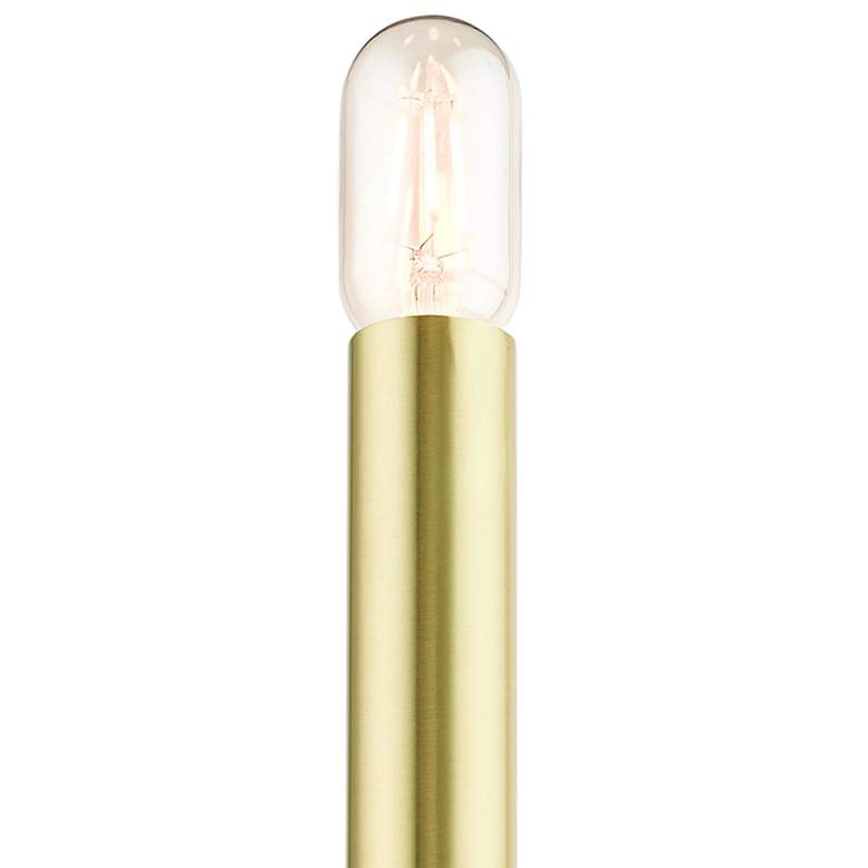 Image 4 Helsinki 14" High Satin Brass Metal Wall Sconce more views