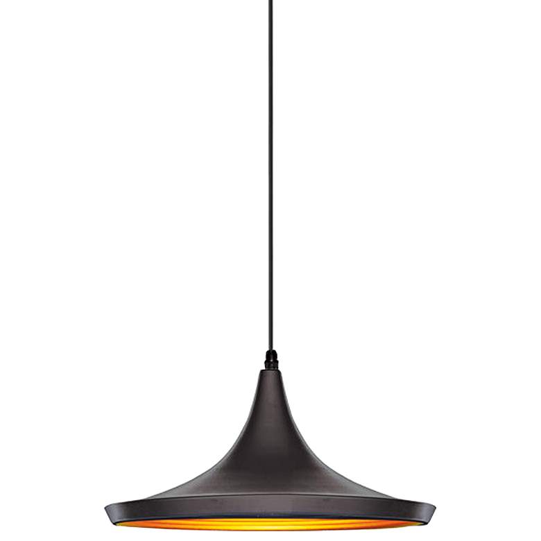 Image 1 Helsinki 14" Wide Painted Black Pendant Light