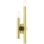 Thumbnail3 of Helsinki 18" High Satin Brass Metal 2-Light Wall Sconce