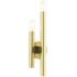 Helsinki 18" High Satin Brass Metal 2-Light Wall Sconce