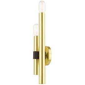 Image5 of Helsinki 18" High Satin Brass Metal 2-Light Wall Sconce more views