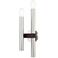 Helsinki 2 Light Brushed Nickel and Bronze Wall Sconce