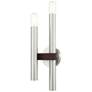 Helsinki 2 Light Brushed Nickel and Bronze Wall Sconce