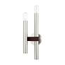 Thumbnail3 of Helsinki 2 Light Brushed Nickel and Bronze Wall Sconce more views
