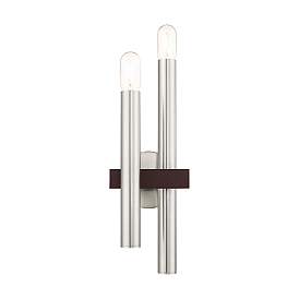 Image5 of Helsinki 2 Light Brushed Nickel and Bronze Wall Sconce more views