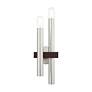 5_Helsinki 2 Light Brushed Nickel and Bronze Wall Sconce more views