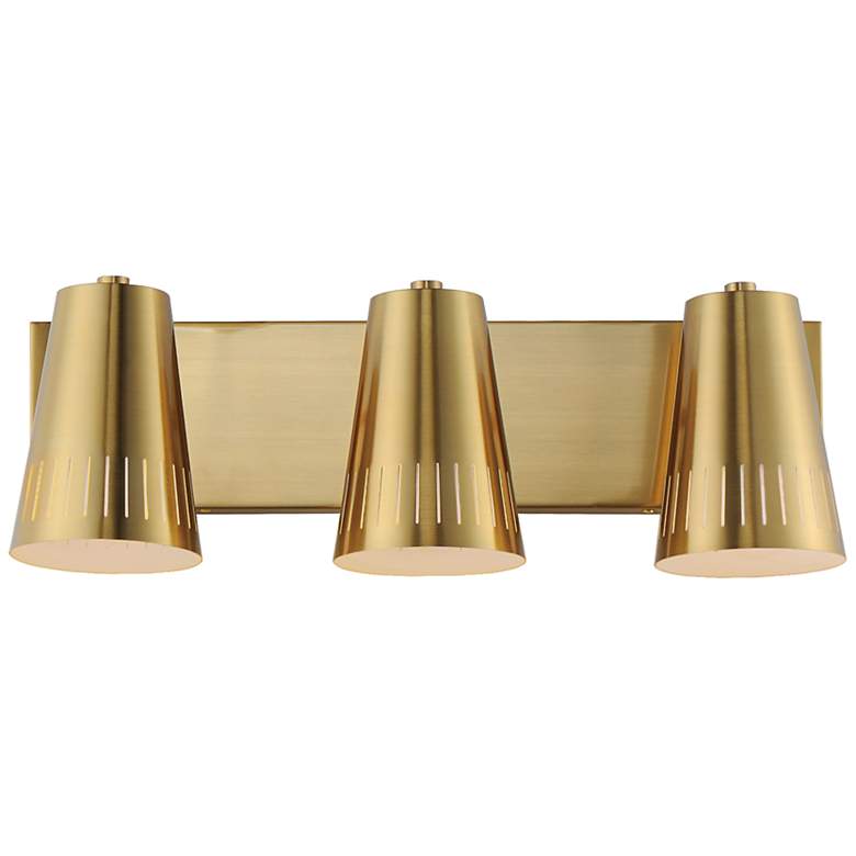Image 1 Helsinki 20"W Natural Aged Brass 3-Light Vanity Bath Light