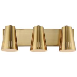 Helsinki 20"W Natural Aged Brass 3-Light Vanity Bath Light