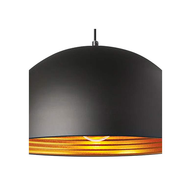 Image 3 Helsinki 26" Wide Black Dome Pendant Light more views