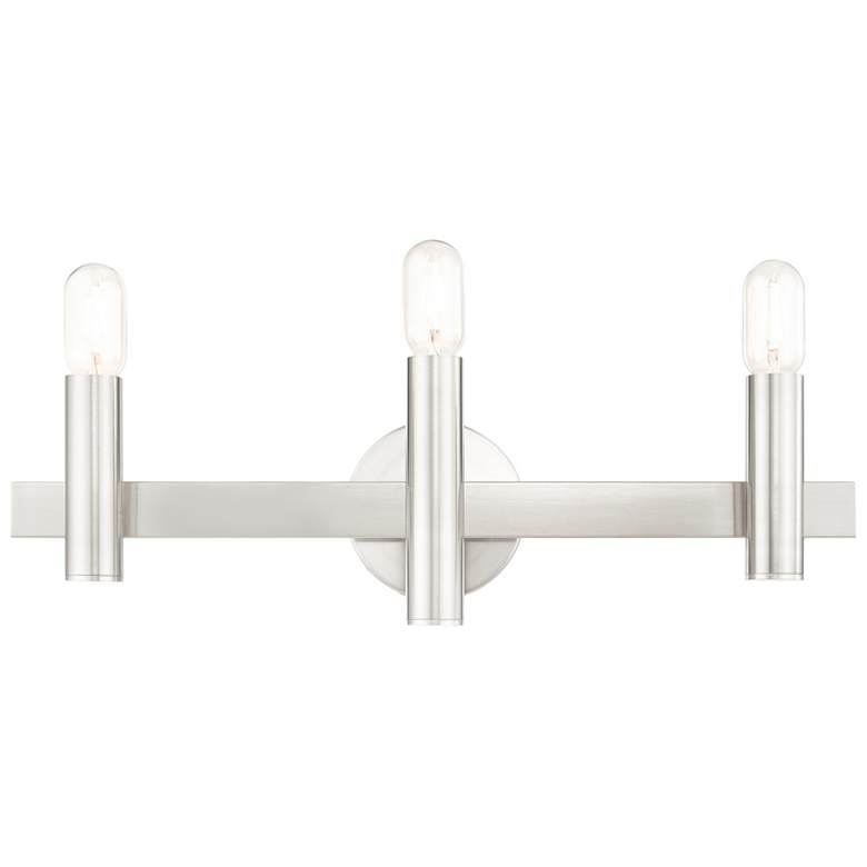Image 1 Helsinki 3 Light Brushed Nickel Bath Vanity