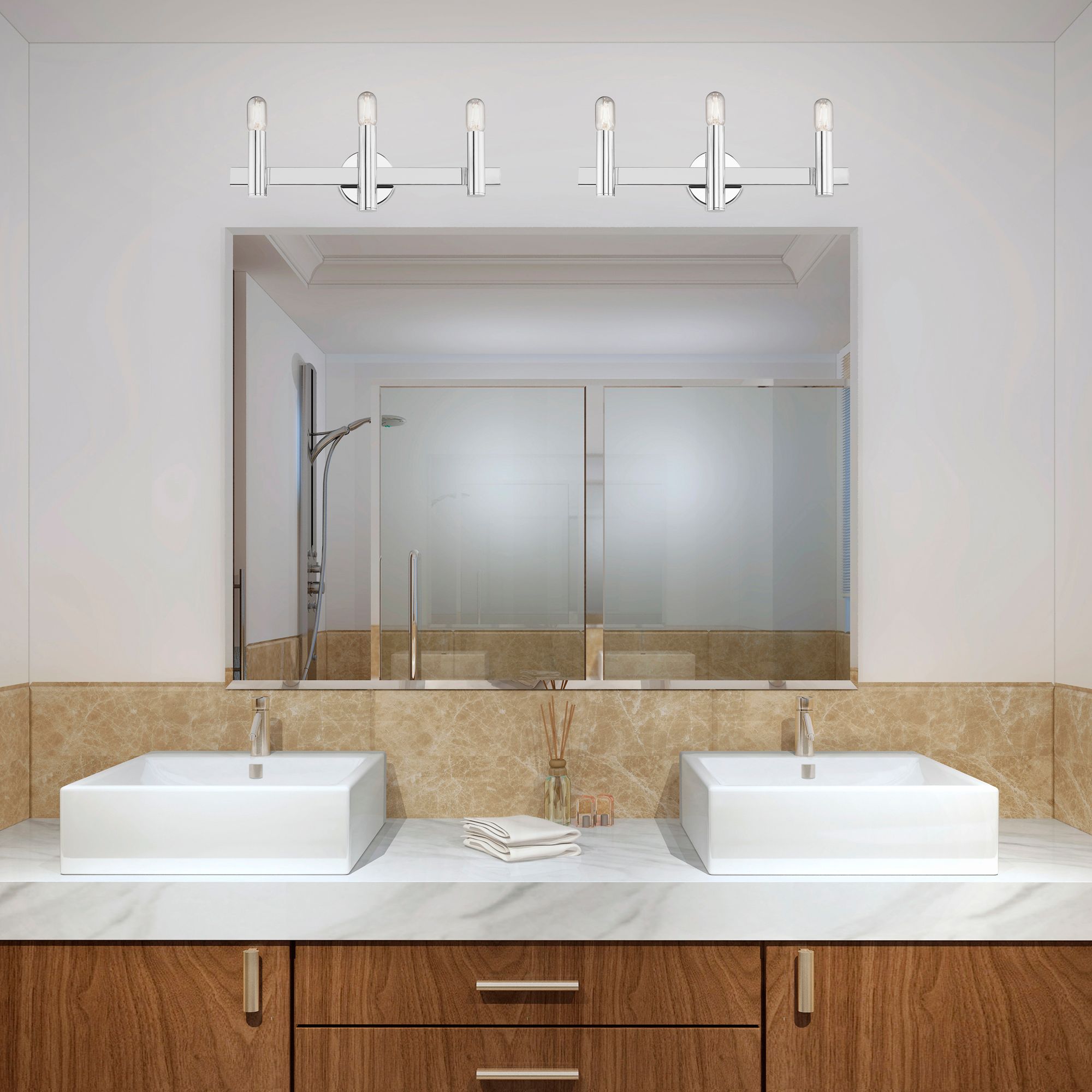Helsinki 3 Light Polished Chrome Bath Vanity