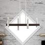 Thumbnail1 of Helsinki 4 Light Brushed Nickel and Bronze Linear Chandelier