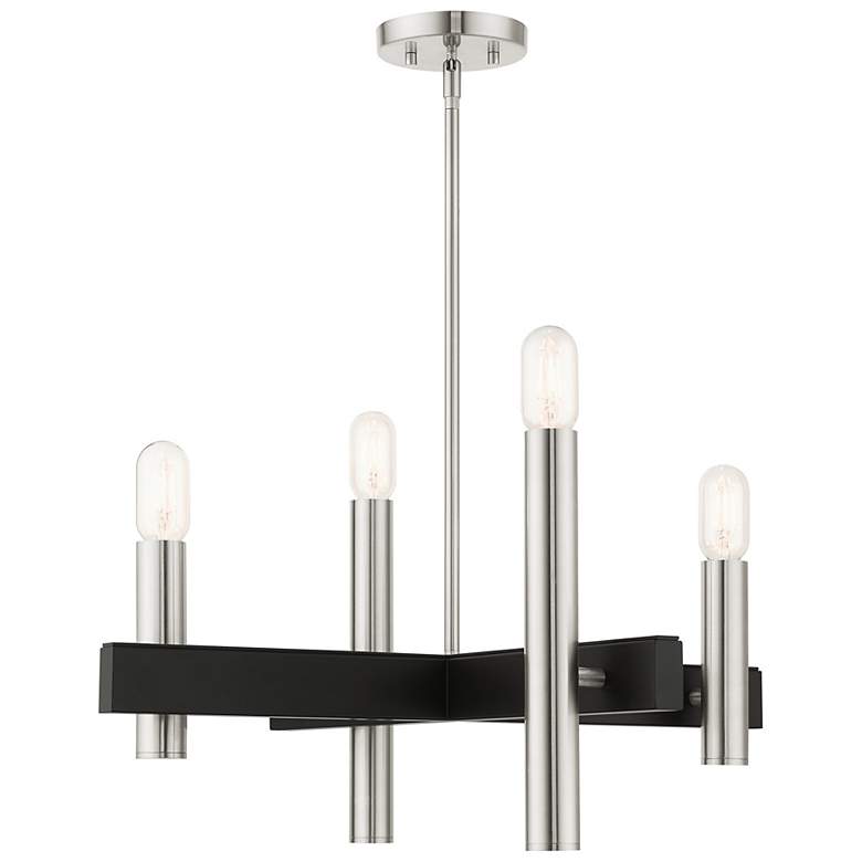 Image 2 Helsinki 4 Light Brushed Nickel Chandelier