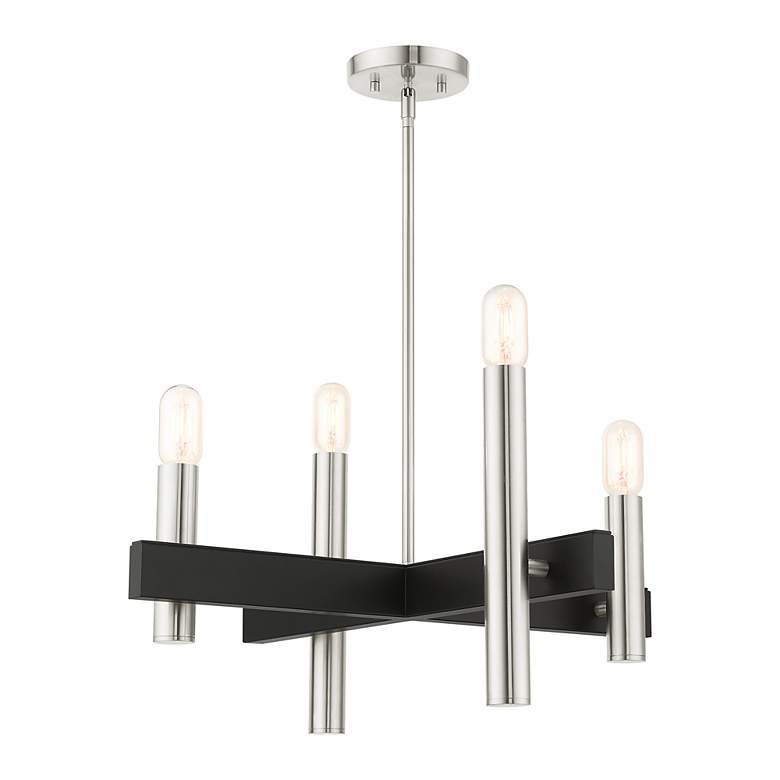 Image 4 Helsinki 4 Light Brushed Nickel Chandelier more views