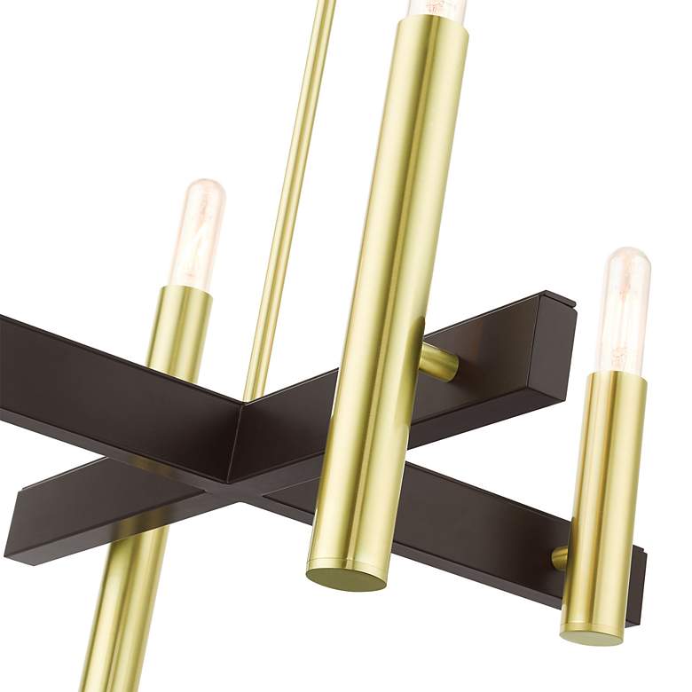 Image 6 Helsinki 4 Light Satin Brass Chandelier more views