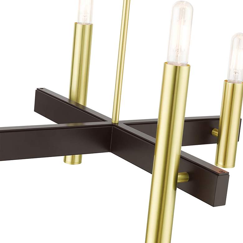 Image 7 Helsinki 4 Light Satin Brass Chandelier more views