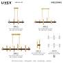 3_Helsinki 6 Light Satin Brass and Bronze Linear Chandelier more views