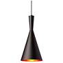 1_Helsinki 7 1/4" Wide Black Cone Mini Pendant
