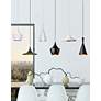 2_Helsinki 7 1/4" Wide Black Cone Mini Pendant more views