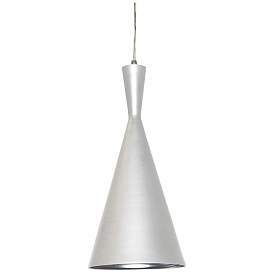 Image1 of Helsinki 8" Wide 1 Light Cone Matte White Pendant
